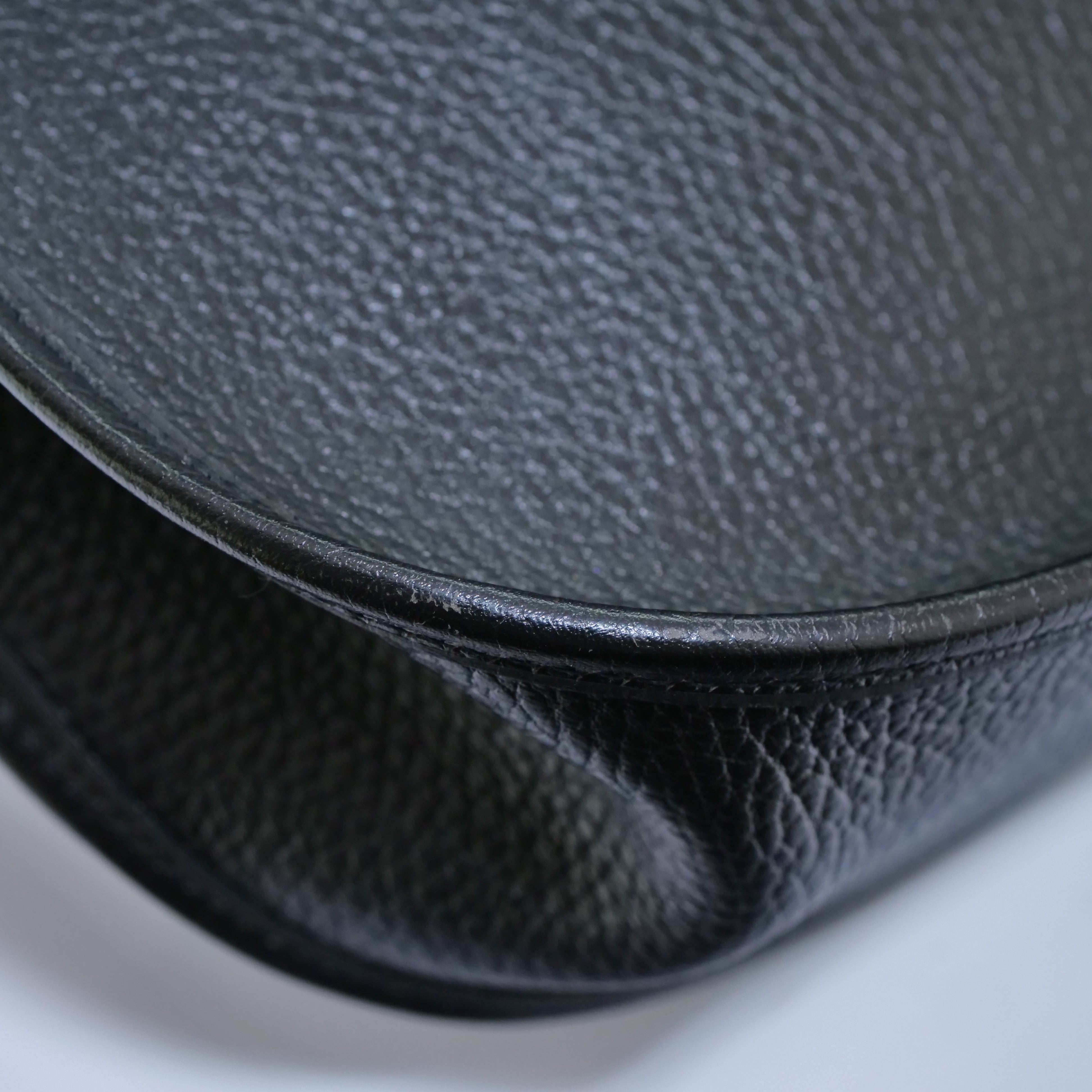 HERMÈS Evelyne 1 GM Black Ardennes □A Stamp