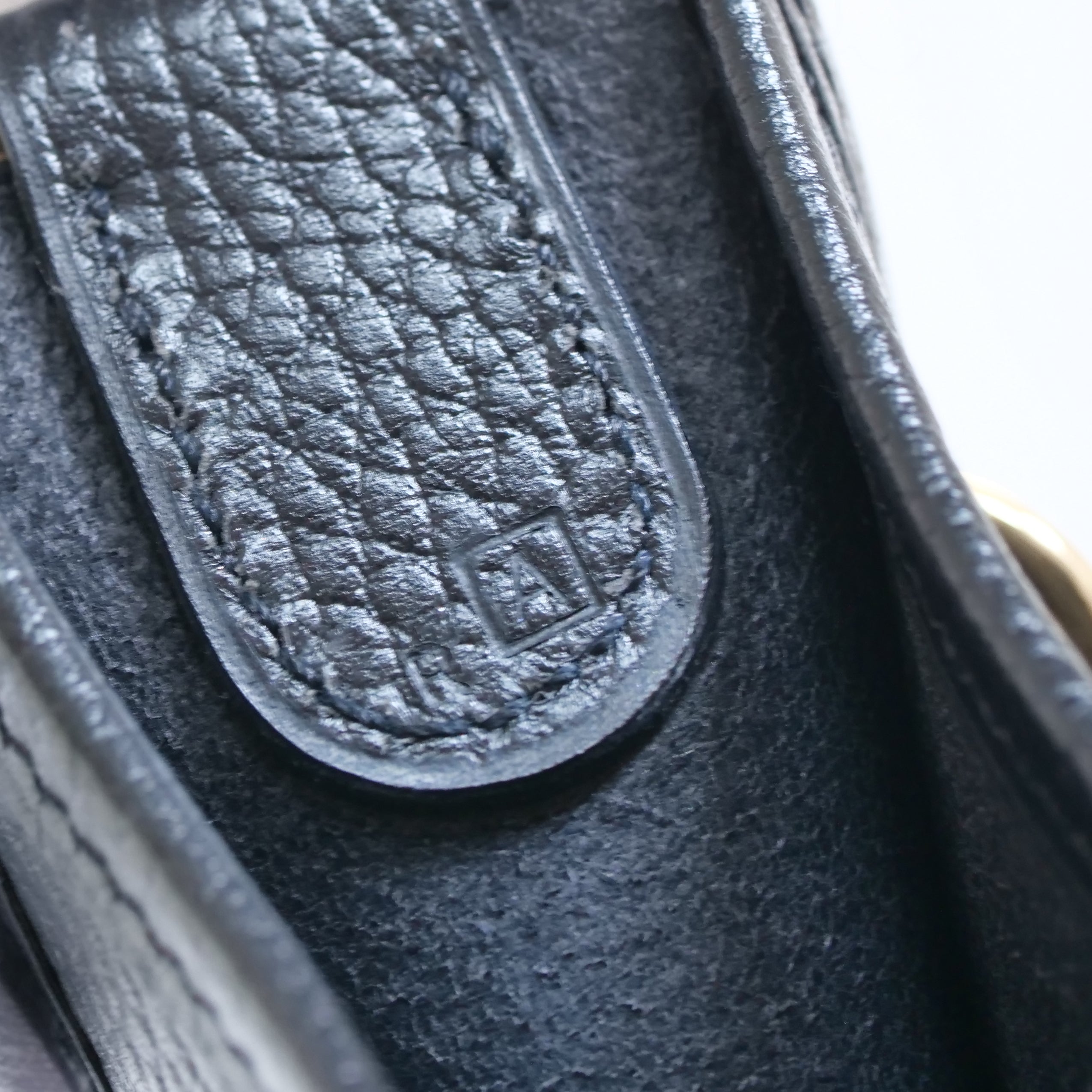HERMÈS Evelyne 1 GM Black Ardennes □A Stamp