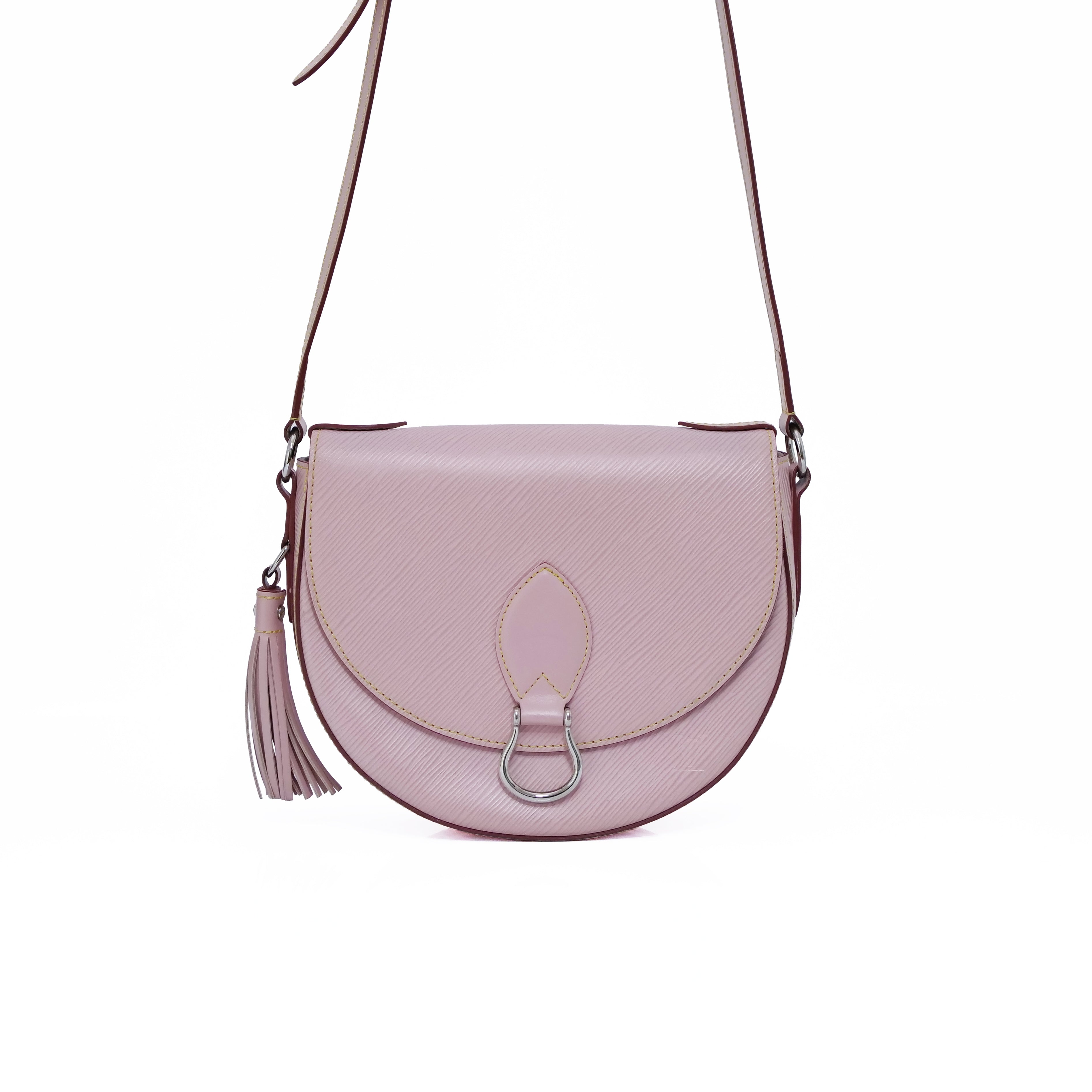 LOUIS VUITTON Epi Saint Cloud Shoulder Bag Rose Ballerine