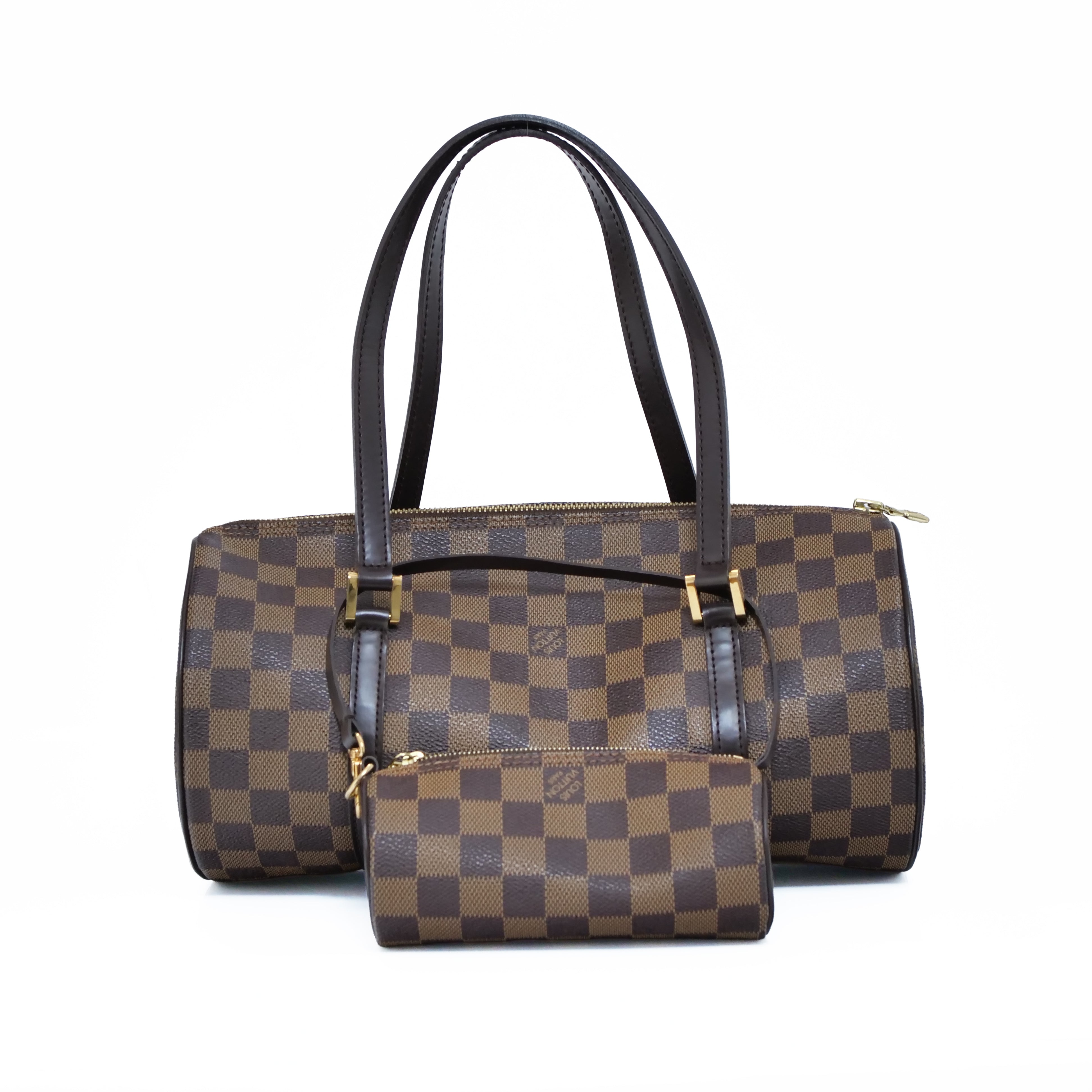 LOUIS VUITTON Damier Papillon 30 Hand Bag with Pouch