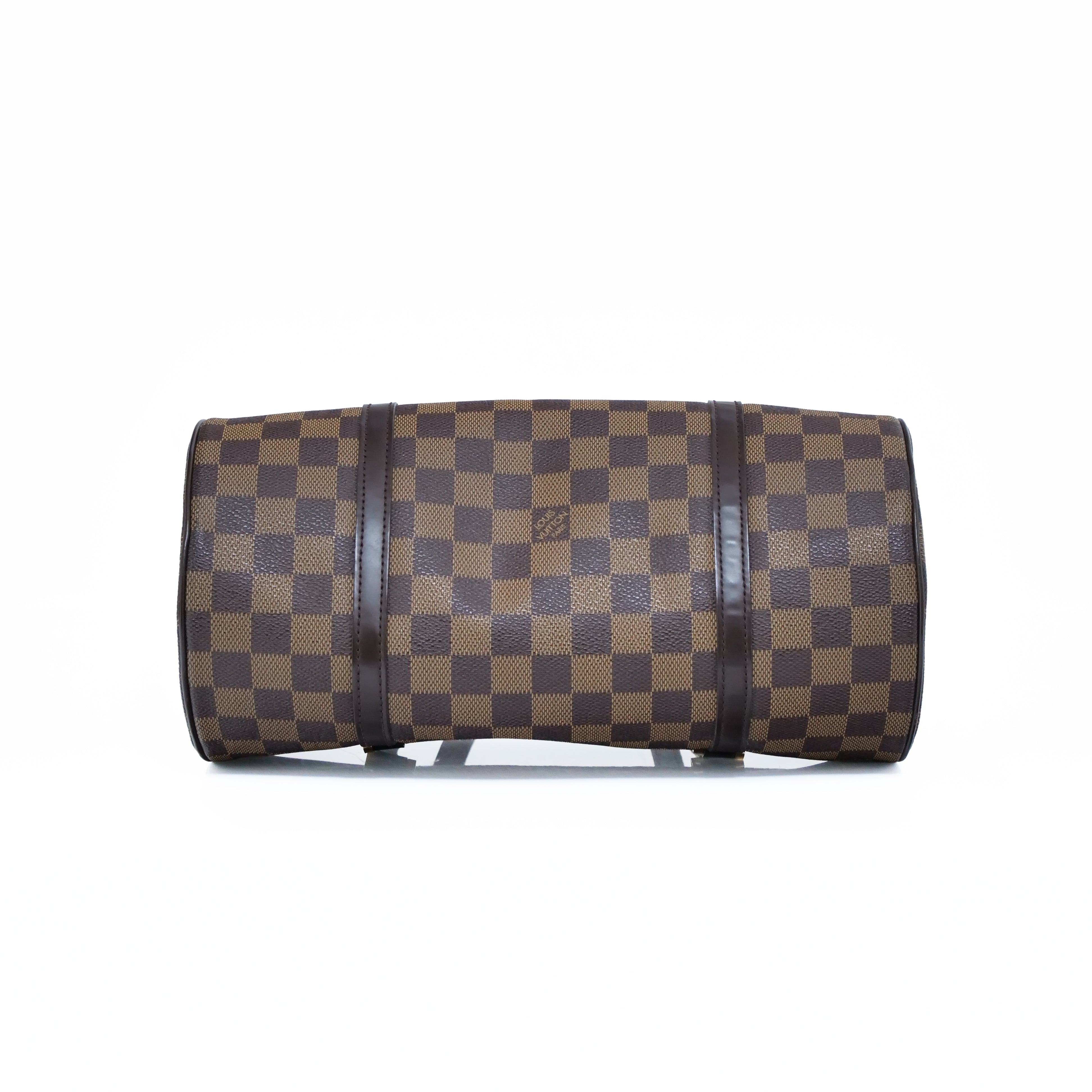 LOUIS VUITTON Damier Papillon 30 Hand Bag with Pouch