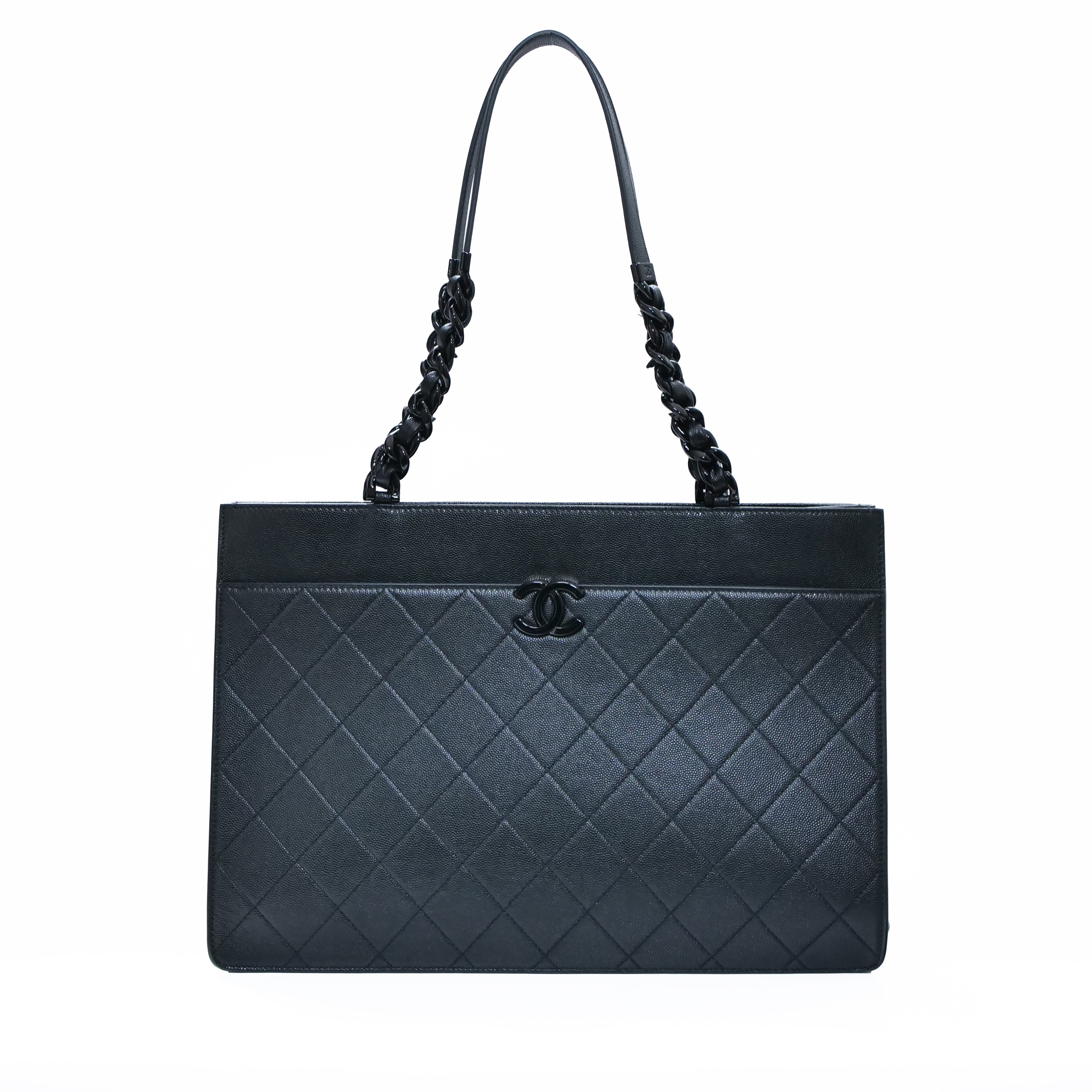 CHANEL Caviar Leather Large Shopping Tote AS2304