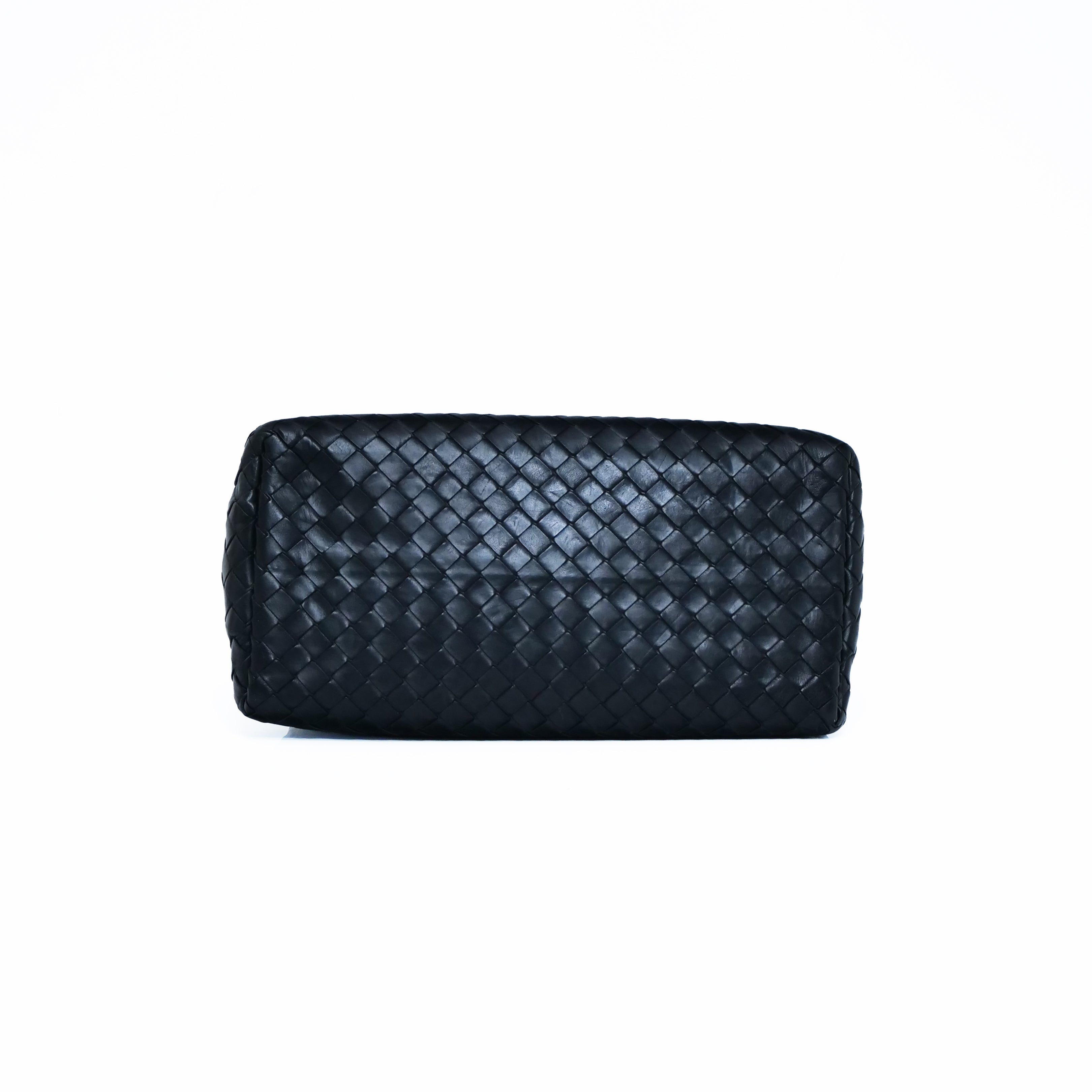 BOTTEGA VENETA Baby Roma Intrecciato 2-Way Bag Black