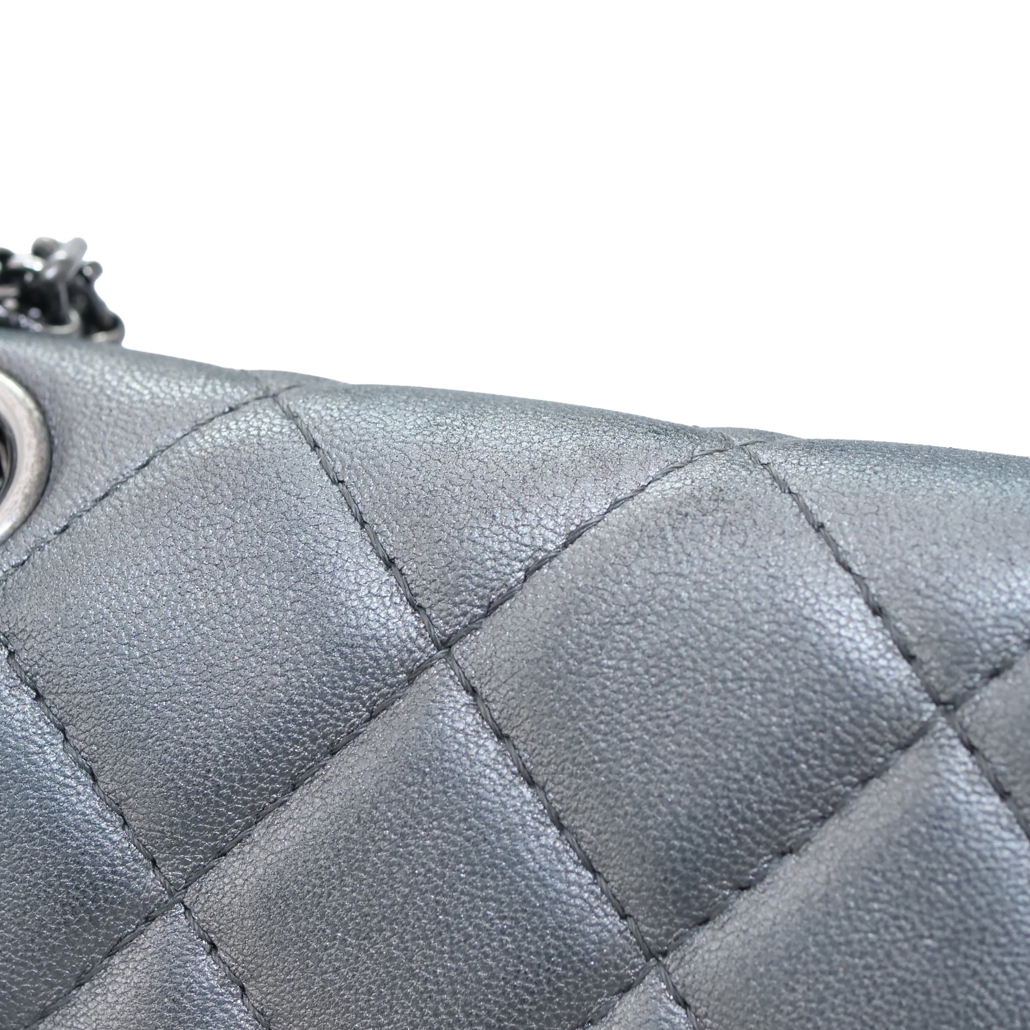 CHANEL 2.55 Matelassé Double Flap Chain Bag