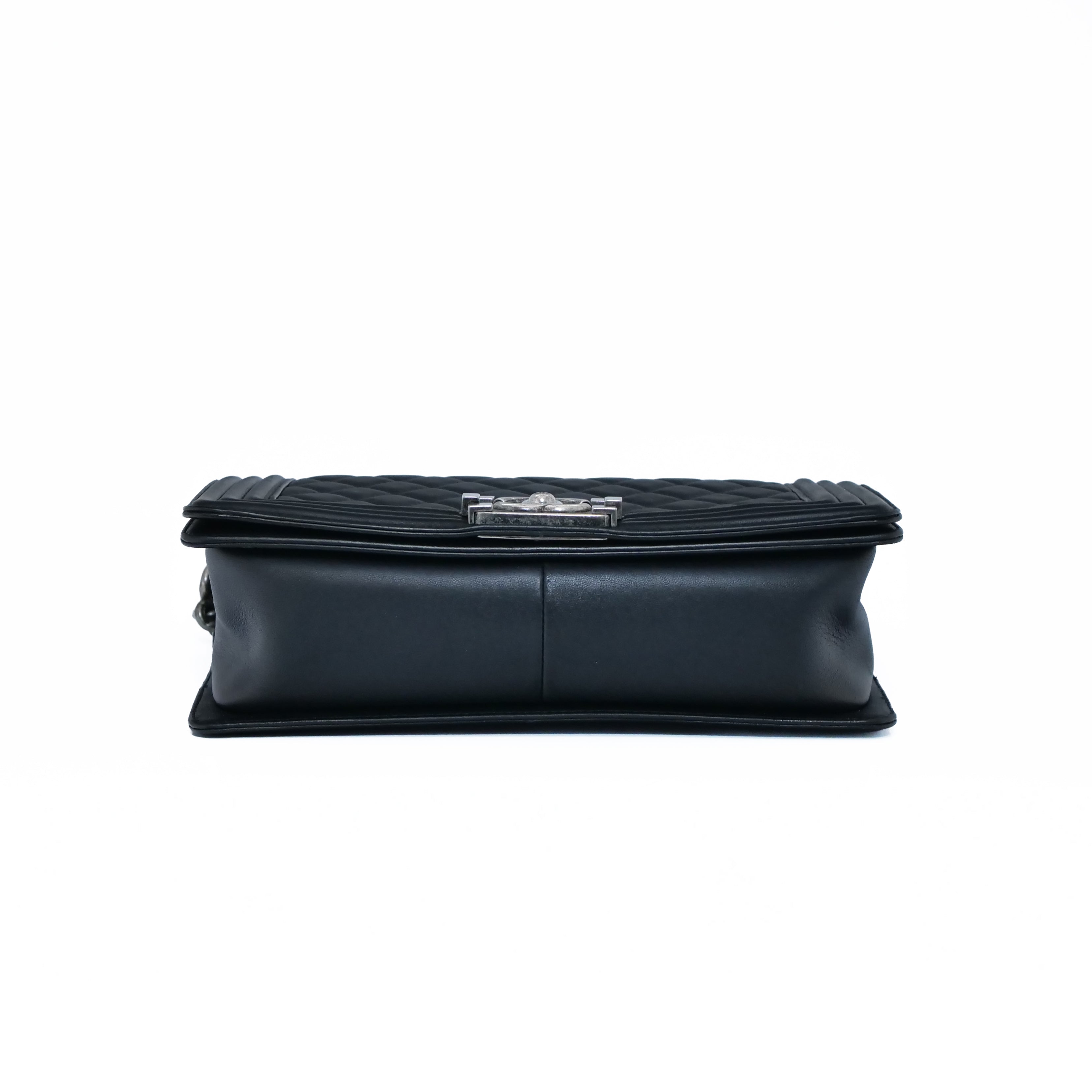 CHANEL Boy Chanel Lambskin Chain Shoulder Bag